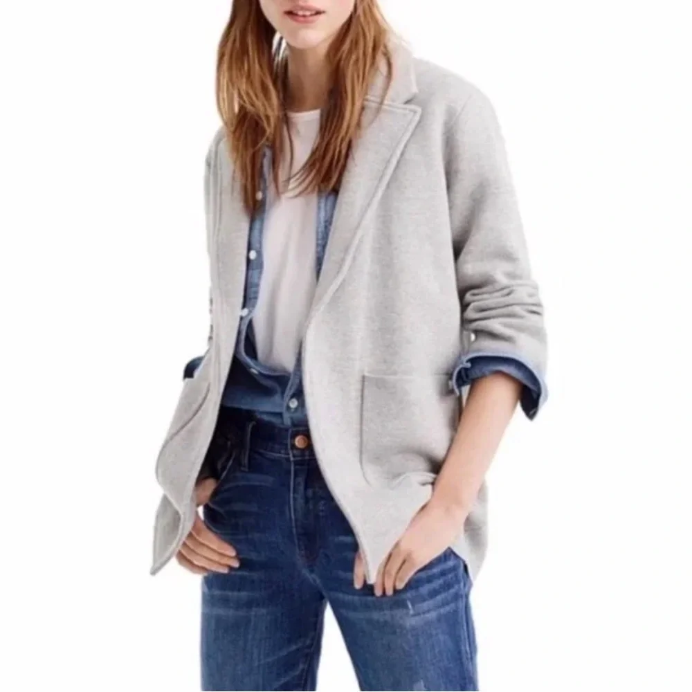 J. Crew Sophie open-front sweater-blazer • Size Medium • Dove Gray
